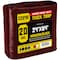 Core Tarps Heavy Duty Tarp, 24 ft x 64 ft, 20 Mil, Maroon, Polyethylene CT-707-24X64 - alternate 1